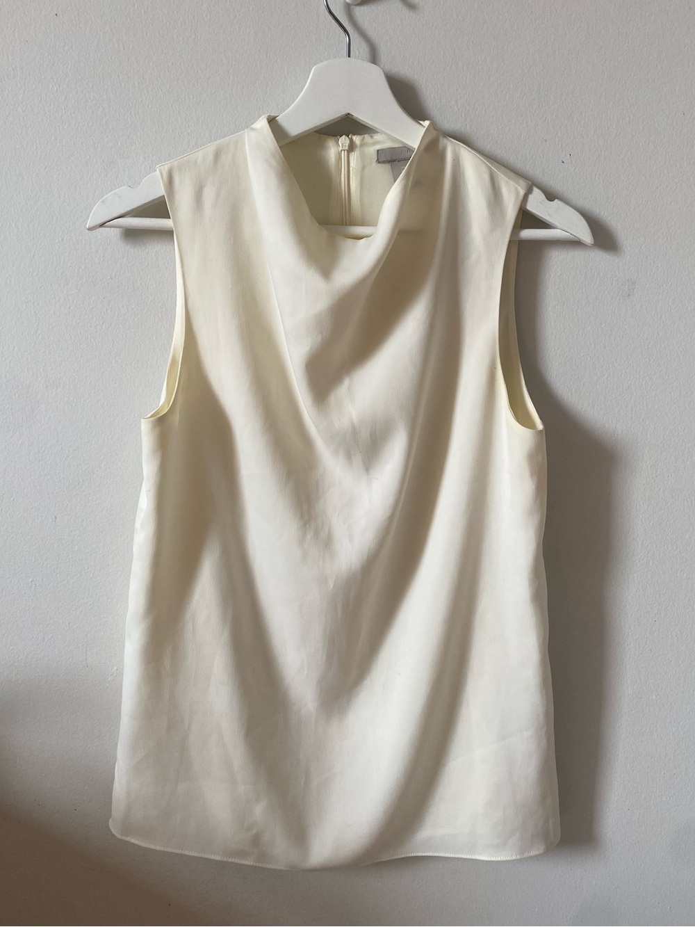 H&M Sleeveless Cream Cowl Neck Women's Top Size 2